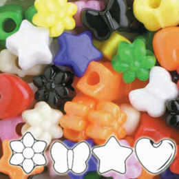 Butterfly Pony Beads for Crafts, Multicolor, Cute Butterfly Beads