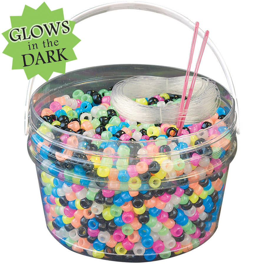 Pony Beads, 9x6mm, Glow-in-the-Dark (Choose Color) (650 Pieces)