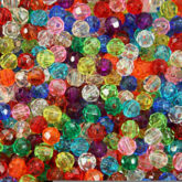 700V029 - 6mm Faceted Beads - Transparent Multi - 1080 Piece Value Pack