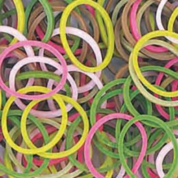 Rainbow Loom Official White Rubber Bands Refill 600 Count + 24 C-Clips