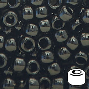 750V052 – 9x6mm Barrel Pony Bead – Black – 900 Pc Value Pack