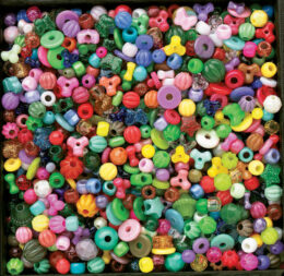 Plastic Faceted Beads, Round Transparent, 10mm, 100-pc, Multi Mix