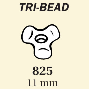 The Beadery 825V029 11mm Tri-Bead, Multi, 900-Piece Per Bag