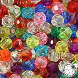 700V029 - 6mm Faceted Beads - Transparent Multi - 1080 Piece Value Pack