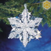 Ornament kit, The Beadery®, plastic, clear, mini snowflakes (5500