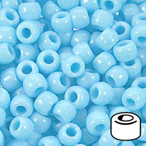 750V053 - 9x6mm Barrel Pony Bead - Baby Blue - 900 Pc Value Pack