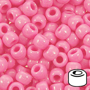 750V063 – 9x6mm Barrel Pony Bead – Hot Pink – 900 Pc Value Pack