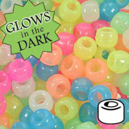 750V285 – 9x6mm Barrel Pony Bead – Glow Multi – 900 Pc Value Pack