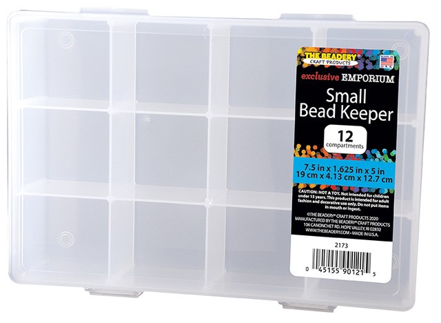 2173 – 12 Compartment Small Bead Keeper Box