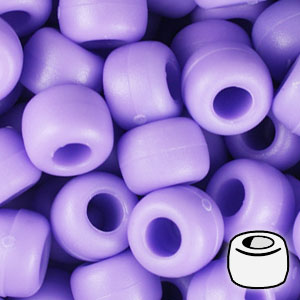 1664_059 – Lilac 9x6mm “Matte” Pony Beads – 500 Pc Bag