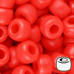 Neon Red Pony Beads