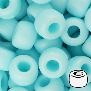 1664_498 – Blue Cloud 9x6mm “Matte” Pony Beads – 500 Pc Bag