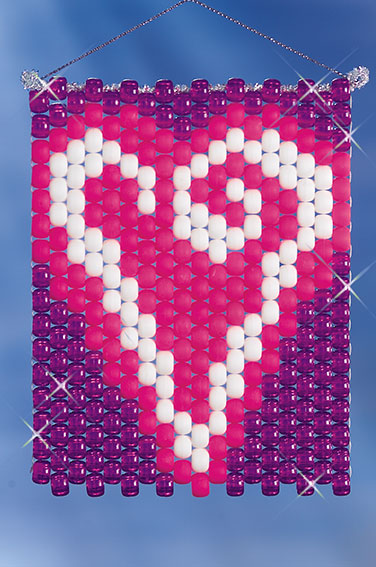 Valentine Heart Keychain-heart Shape Pony Bead Keychain-heart