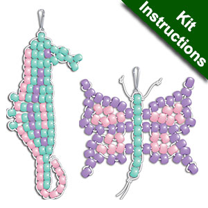 Blue Butterfly Beads (48)