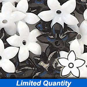 1197SV052WT – 10mm Alphabet Beads – Black / White Letters – 1/4 Lb Value  Pack