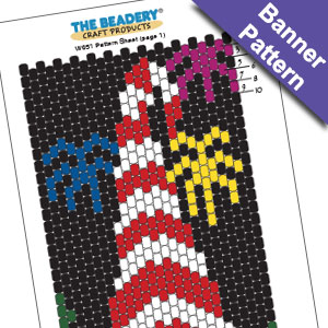 W043 – Gnancy The Gnome Bell Pull Beaded Banner Pattern