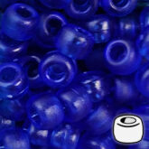 Pony Beads, Transparent, 9x6mm, 100-pc, Lavender Purple