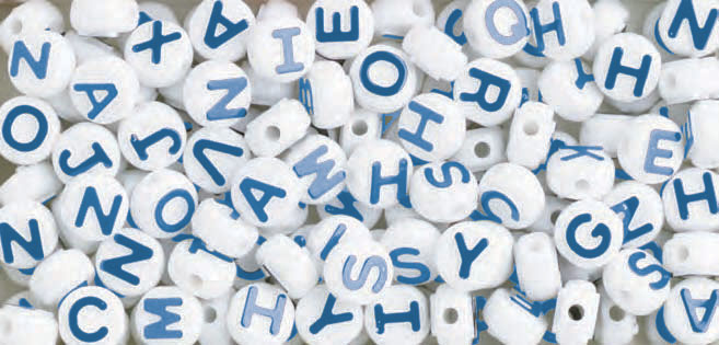  Amaney 500pcs Bige Size 10x6mm Letter Beads Alphabet